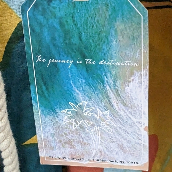 NEW True Destinations Tropical Pom Pom Rope Tie Swim Coverup Kimono Size Medium - Picture 6 of 6